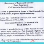 jk govt grants conditional permission for higher studies to 1