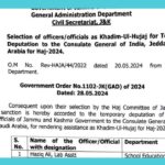 temporary deputation of jammu kashmir officers for haj 202 1