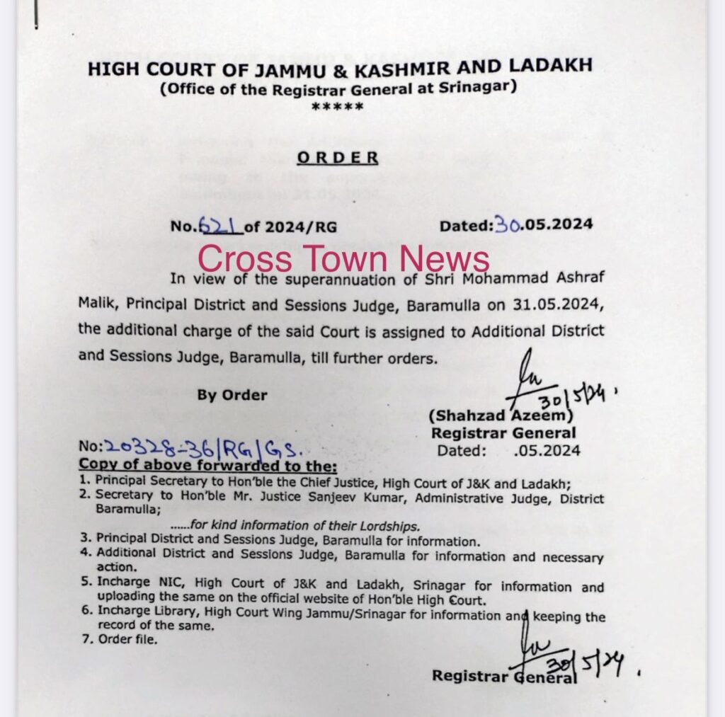 high court of jammu kashmir and ladakh issues order on jud