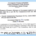 jammu and kashmir government announces revised dearness allowance for employees