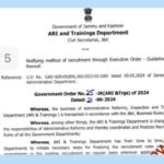 jammu and kashmir government updates recruitment guidelines