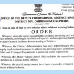 Ban on Sale of Fuel to 2 Wheeler Riders Without Wearing Helmet