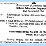 Government of Jammu Kashmir Suspends Lecturer 1