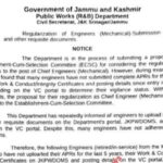 Regularization of Engineers Mechanical Submission of APRs and Other Requisite Documents